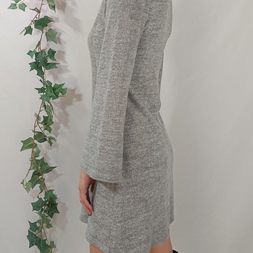 Marlen grey dress with metallic pattern like new