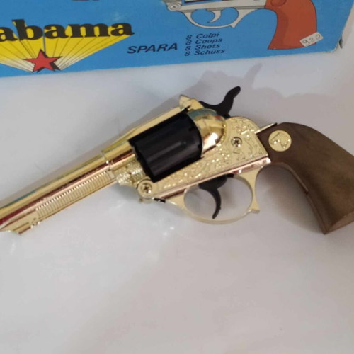 Alabama cowboy pistol large 24 cm new, gold plated
