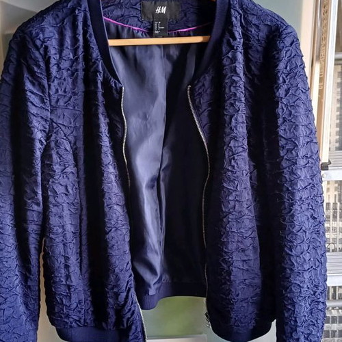 Bomber jacket like new, short, purple, size S-M H&M