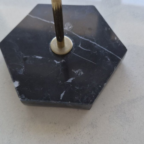 Jewelry stand used with black hexagonal marble base