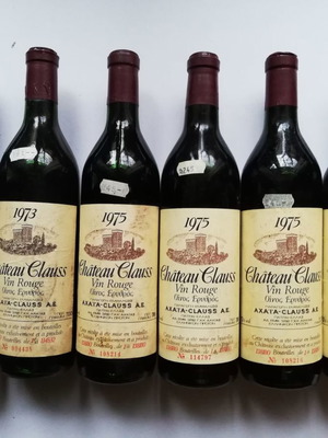 Φιάλες παλαιωμένου οίνου Chateau Claus 700 ml, σπάνιες, 6 τεμάχια