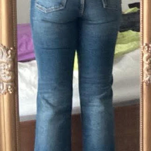 Zara dark blue cropped jeans like new