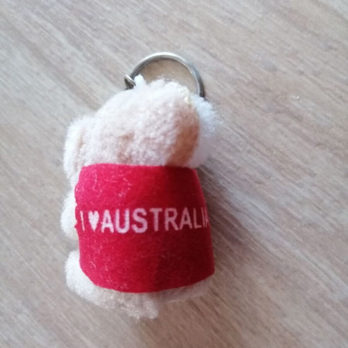 Plush Koala Keychain used, I Love Australia souvenir