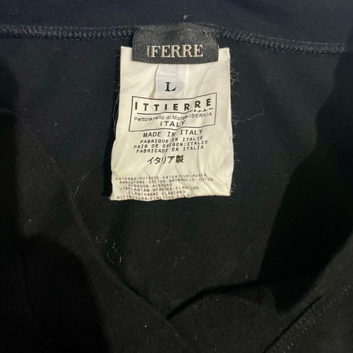 Vintage Gianfranco Ferré sleeveless top like new, black with logo print