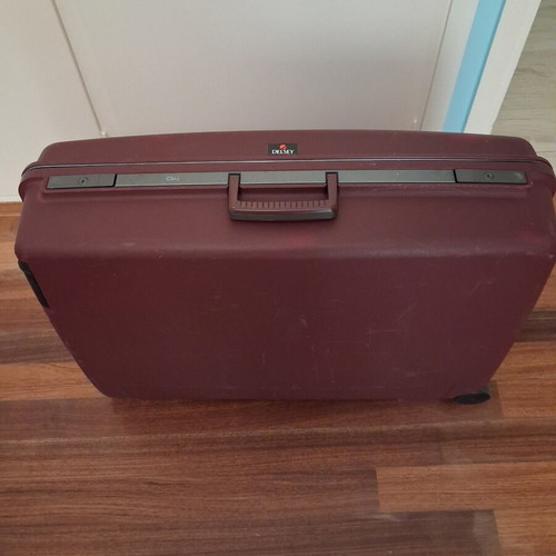 Delsey Vintage hard suitcase used, large size, hardshell