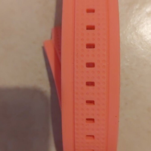 Loisir watch with grey leather strap like new, pink silicone strap included