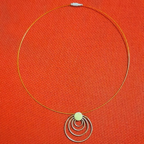 Handmade necklace new, copper, bronze, steel plated