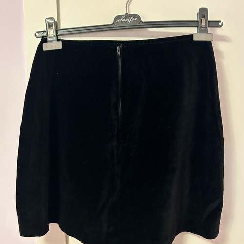 Velvet handmade skirt used, black, size S