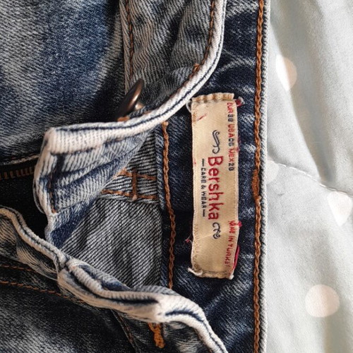 Bershka denim shorts like new, size M 38 10, blue