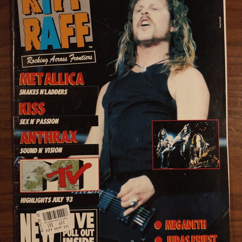 Riff Raff magazine 1993 used, Metallica, Kiss, Anthrax, Megadeth, Judas Priest