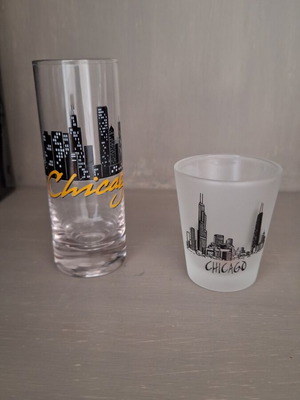 Chicago souvenir glasses set like new