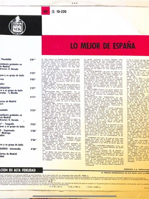 Lo Mejor De España LP used, Latin
