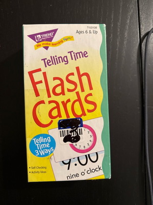 Telling Time Flashcards like new, learning time concepts