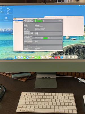 Apple iMac 24" M1 (2021) 8GB/256GB green like new with USB hub gift