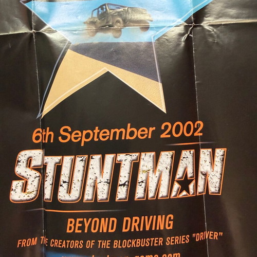 Αφίσα PlayStation 2 Stuntman μεταχειρισμένη, 2001, διπλής όψεως