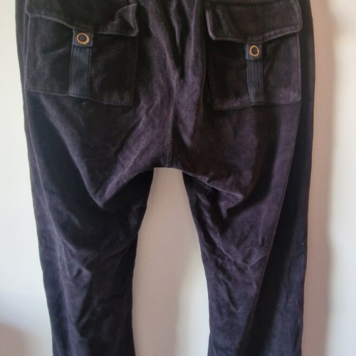 SugarFree black velour sweatpants, size M