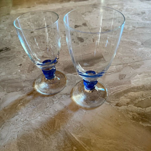 Bohemia crystal glass set like new, 12 water and 12 wine glasses