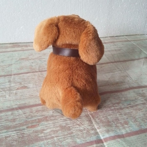 Plush mechanical dog used, non-working, 16x17 cm