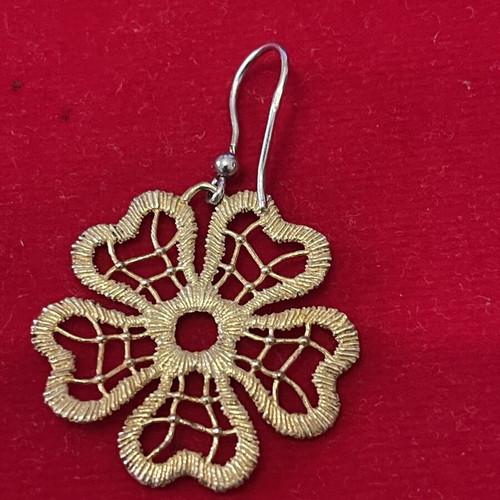 925 silver gold-plated earrings, 4.5 cm
