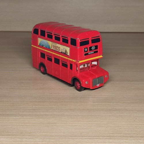 Mattel Disney Pixar Cars London Double Decker Bus used, metal deluxe