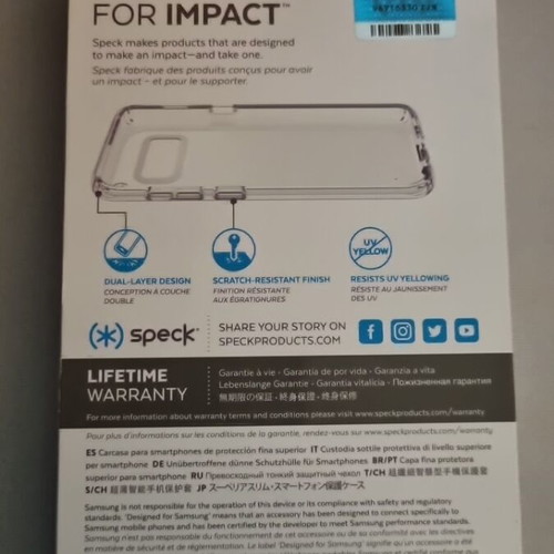 Samsung Galaxy S8 case Speck Presidio Clear new
