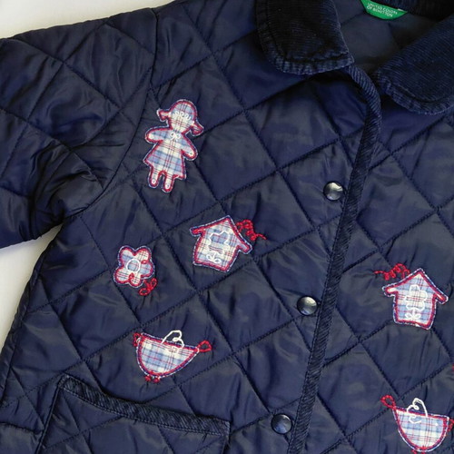 Benetton jacket for girl like new, size 116 cm, dark blue