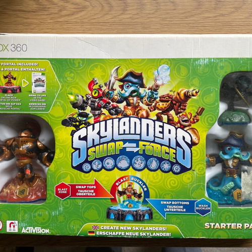 Xbox 360 Skylanders Swap Force Starter Pack used with 3 figures and game