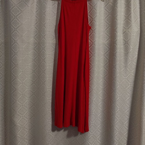 Short red halter dress alpha line Bershka like new