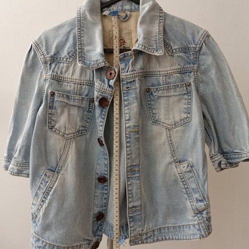 Eva Moritz Denim Jacket like new, cropped light blue, size S