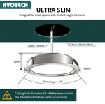 Kyotech 6-piece LED furniture spotlights 3.5W 3000K IP44 nickel