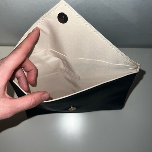 Lancôme black hand bag with beige details