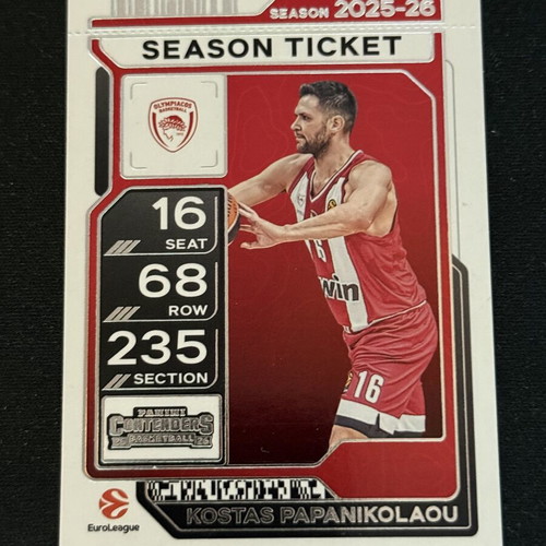 Panini Euroleague Contenders 2025-26 Kostas Papanikolaou card Olympiacos