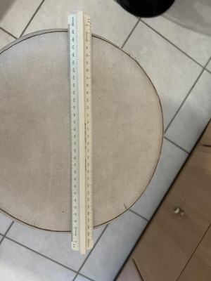 30 Centimeter Ruler used, white with handle