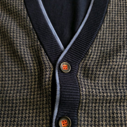 Benetton men's cardigan size M like new, blue