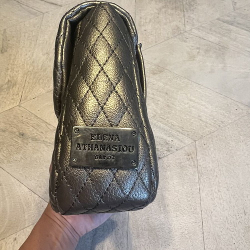 Elena Athanasiou bag new, grey, vegan leather with extra strap