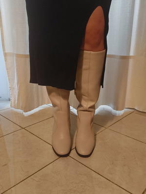 Santé white knee-high boots EU 37