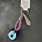 Handmade glass keychain charm 'Evil Eye' by Gimsas