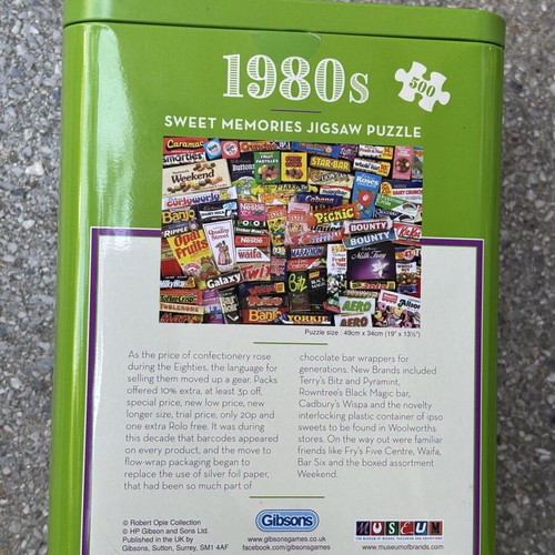 Gibsons Sweet Memories 1980s Jigsaw Puzzle like new, 500 pieces