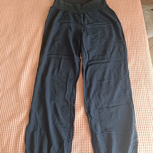 Women's satin pants used, blue, size M