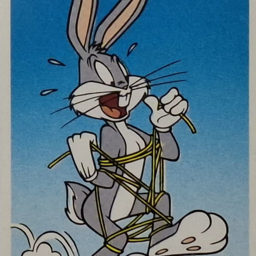 Vintage Bugs Bunny Collectible Card #14 used from La Vache Qui Rit 90s