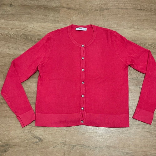 Zara pink cardigan with stone buttons like new
