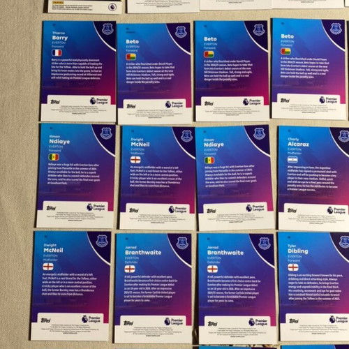 Chrome Topps and Panini Prizm Premier League Collection new, Everton and West Ham
