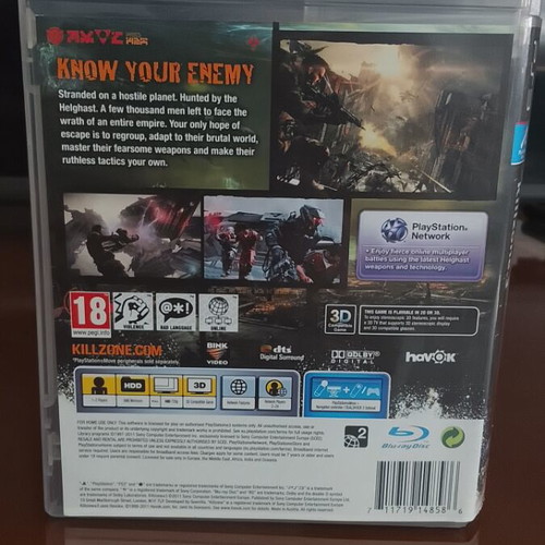 Killzone 3 PlayStation 3 game with manual, like new