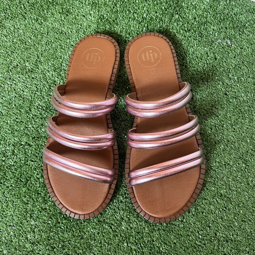 TFP The Fashion Project Leather Sandals Metallic Pink like new, size 37
