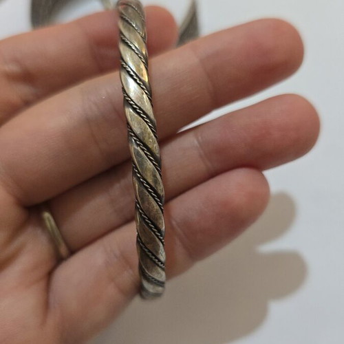 Silver bracelet set, 3 pieces, 925 and 900 silver