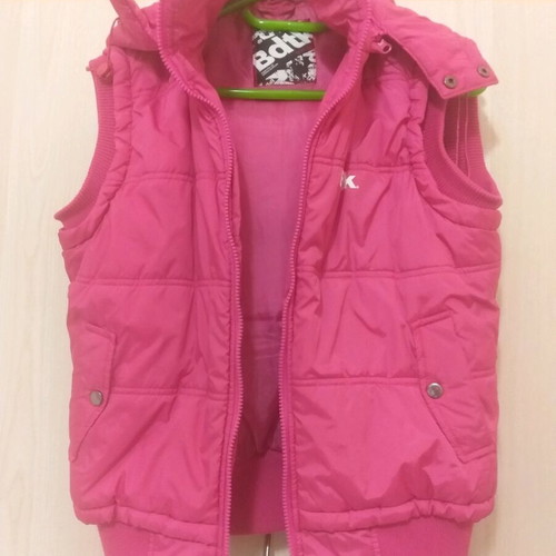 Bdtk sleeveless women's jacket pink like new with detachable hood