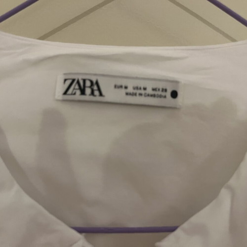 Zara white shirt with Peter Pan collar