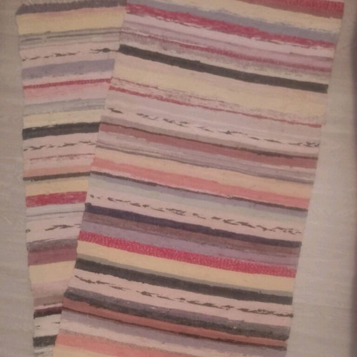 Rag rug used, colorful runner, 3 meters long