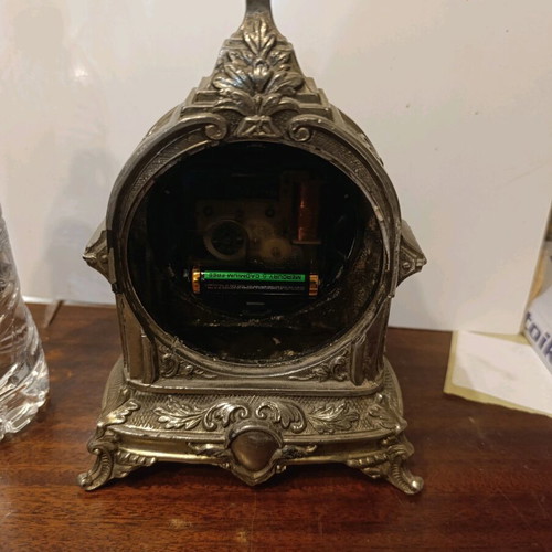 Vintage Quartz Table Clock used, classic style with ornate decoration