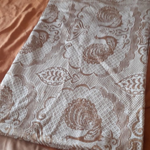 Summer woven blanket semi-double used brown with white